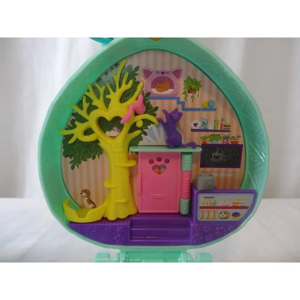 Polly Pocket Hedgehog Cafe Compact Playset  + Polly Pocket Otter Aquarium Compac
